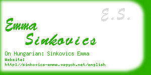emma sinkovics business card